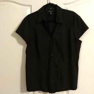 Style & Co Black Button Down Shirt